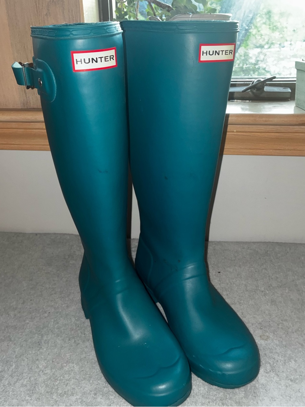 Hunter Teal Tall Rain Boots